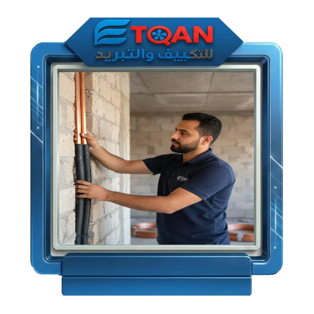 تاسيس مواسير التكييف في حدائق الاهرام